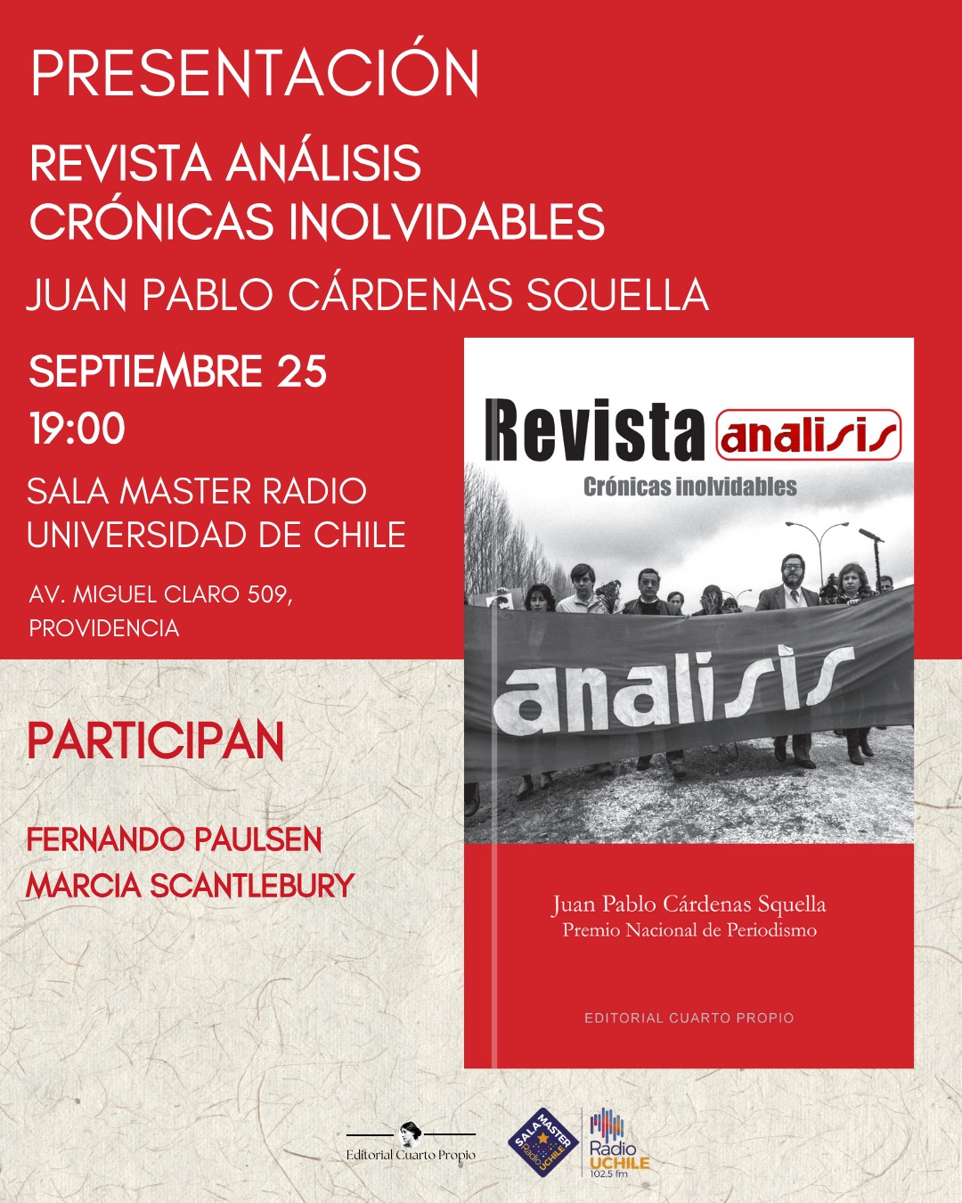 PRESENTACIÓN REVISTA ANÁLISIS CRÓNICAS INOLVIDABLES