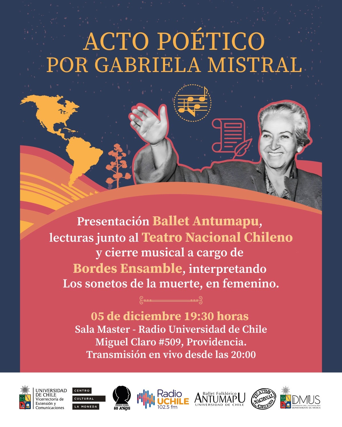 ACTO POÉTICO POR GABRIELA MISTRAL