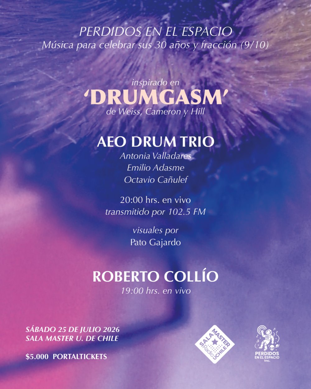 30 AÑOS 9/10 PERDIDOS EN EL ESPACIO: AEO DRUM TRÍO + ROBERTO COLLÍO