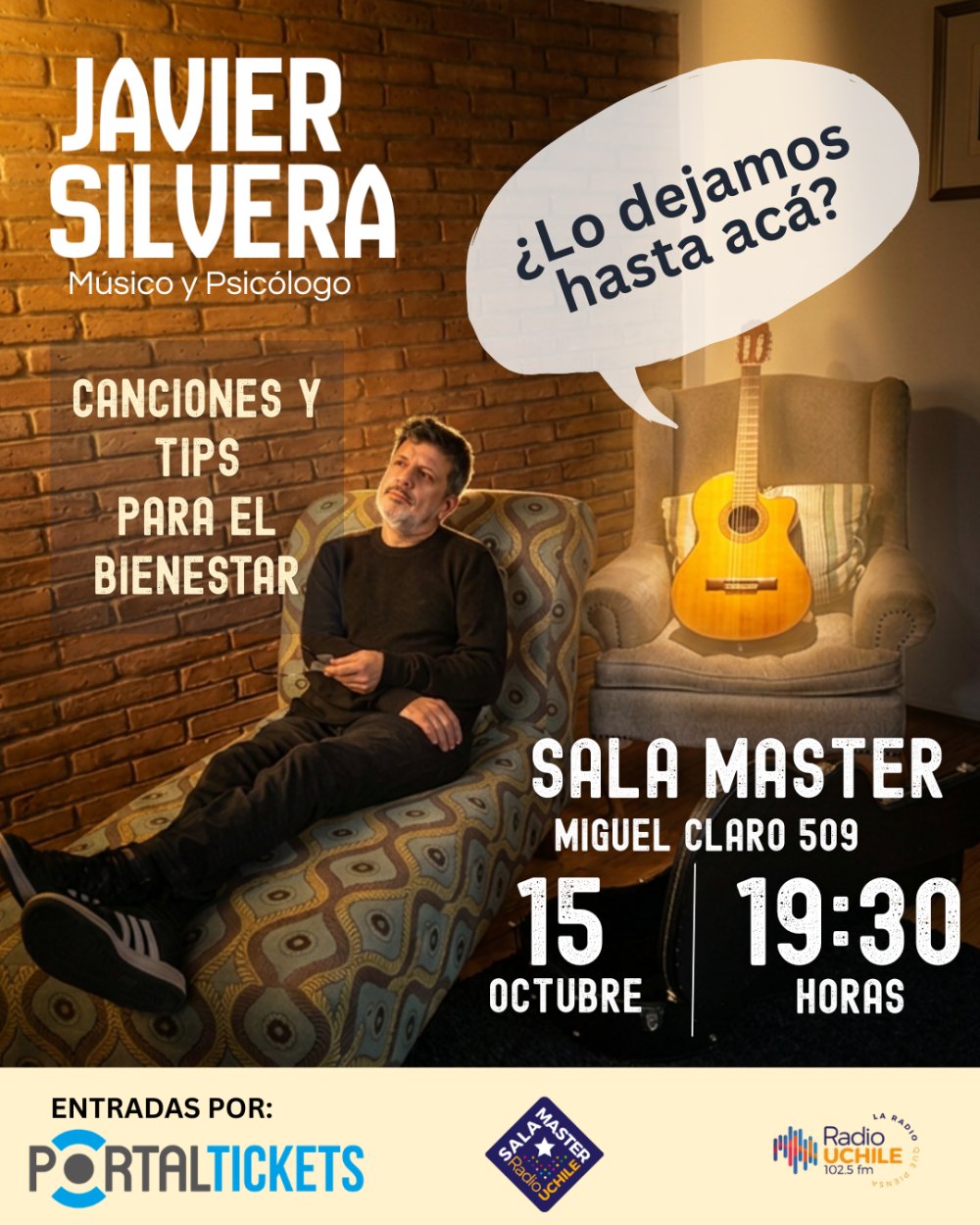 JAVIER SILVERA: EL BIENESTAR EN LAS CANCIONES EN SALA MASTER