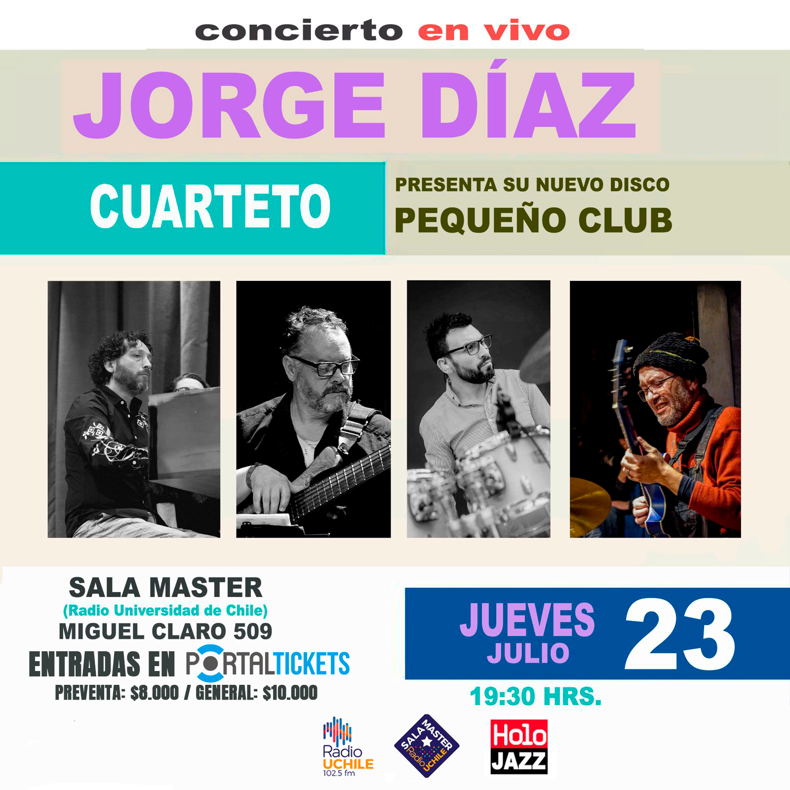 JORGE DÍAZ CUARTETO EN SALA MASTER