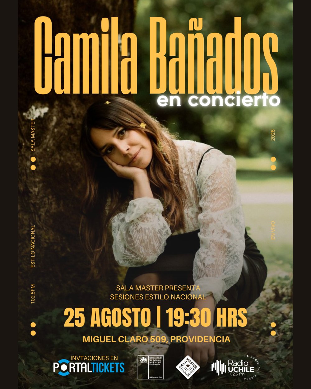 CAMILA BAÑADOS SESIONES ESTILO NACIONAL EN SALA MASTER