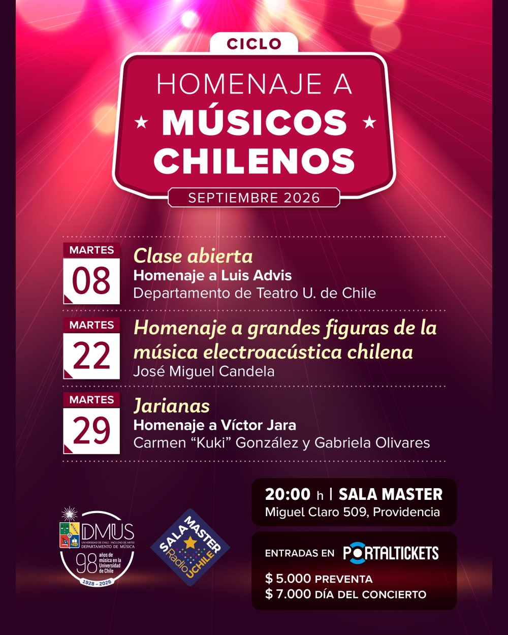PANEGÍRICO: DIÁLOGOS CON LA MÚSICA ELECTROACÚSTICA CHILENA EN SALA MASTER