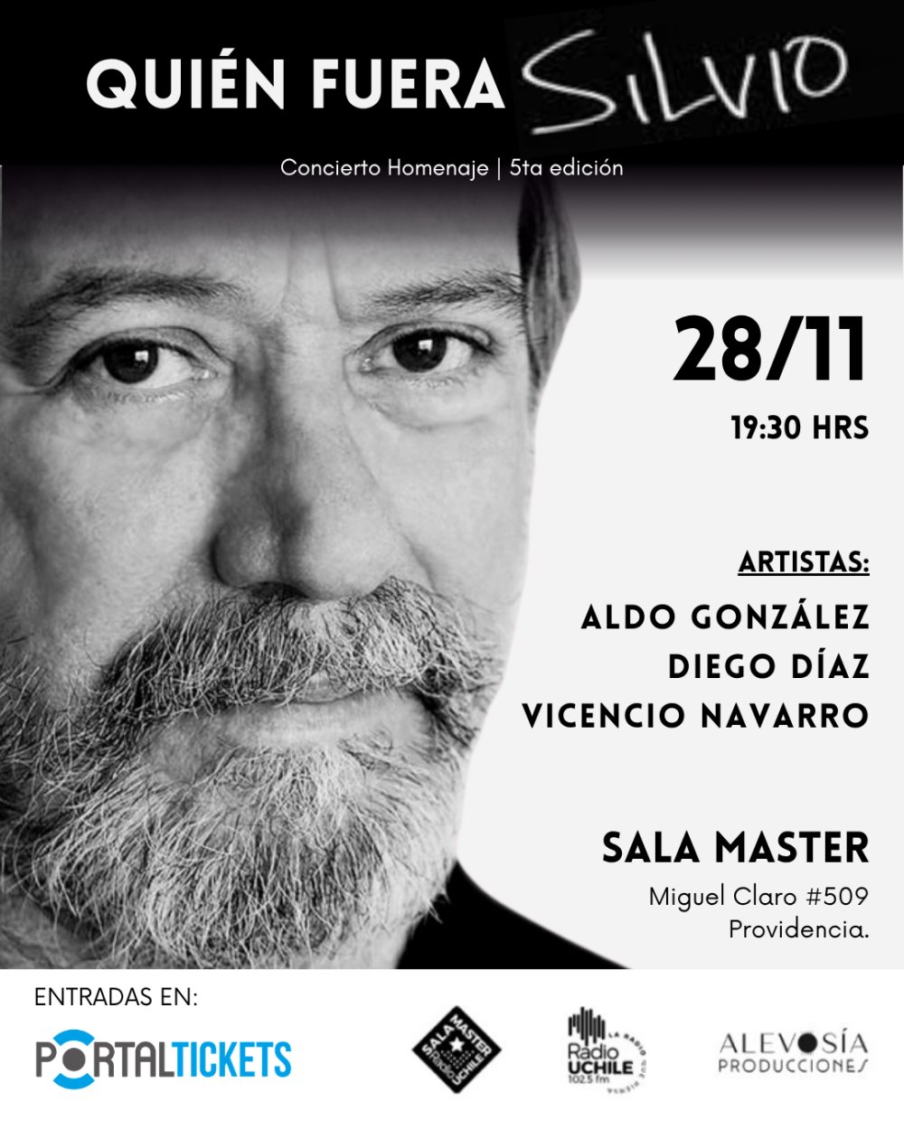 QUIEN FUERA SILVIO: ALDO GONZALEZ + DIEGO DIAZ + VICENCIO NAVARRO EN SALA MASTER