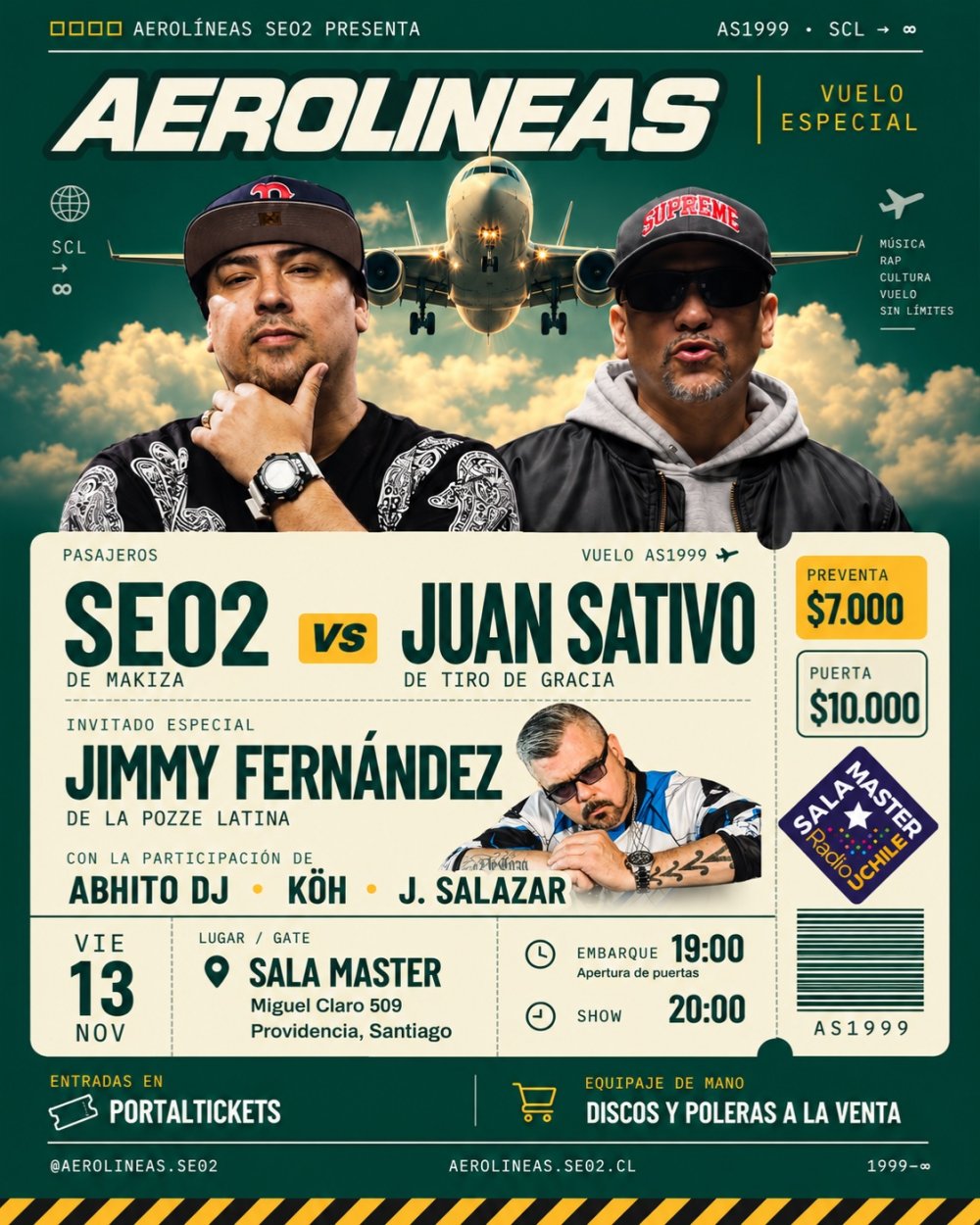 AEROLINEAS: SEO2 VS JUAN SATIVO EN SALA MASTER