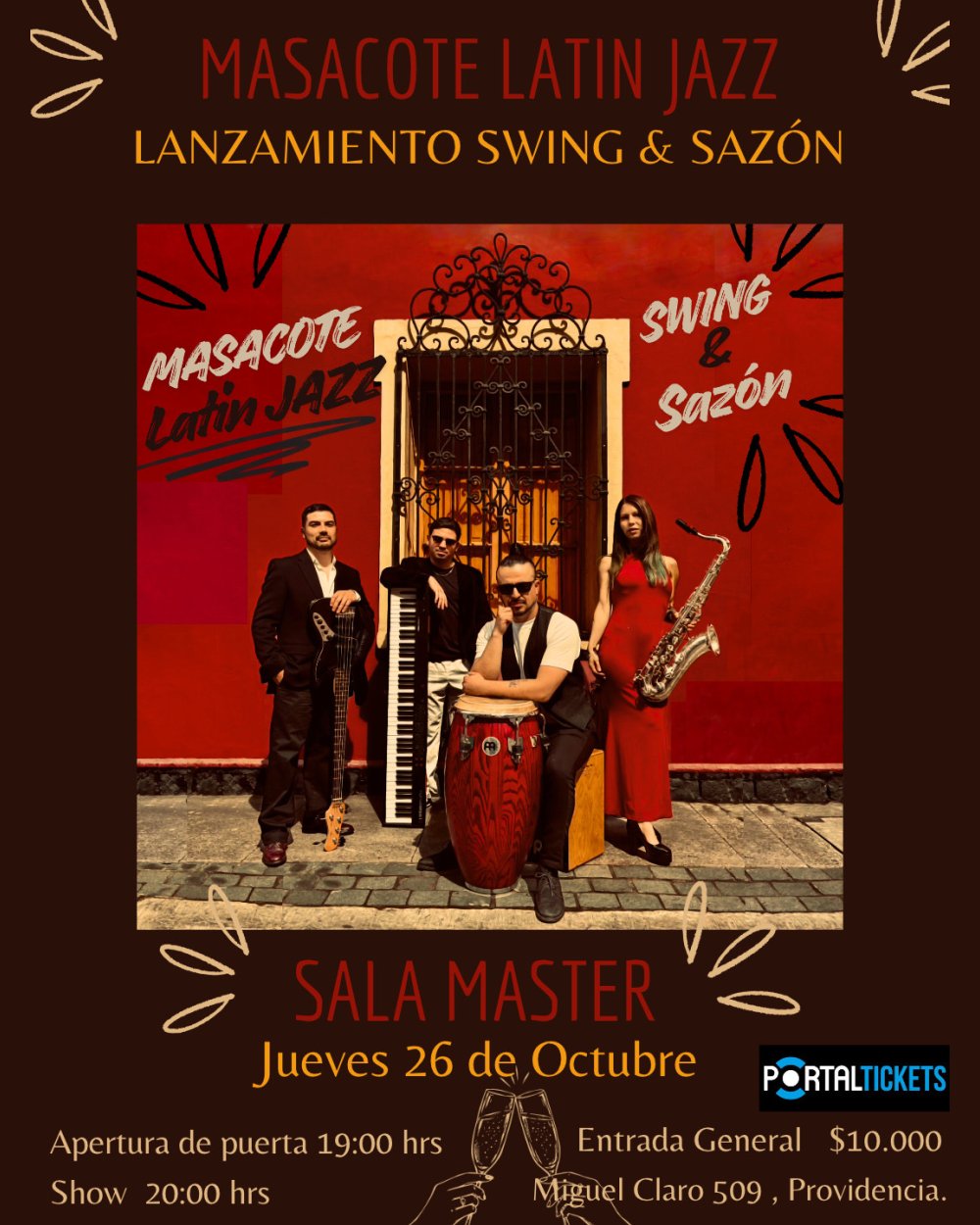 MASACOTE LATIN JAZZ: LANZAMIENTO “SWING & SAZON” EN SALA MASTER