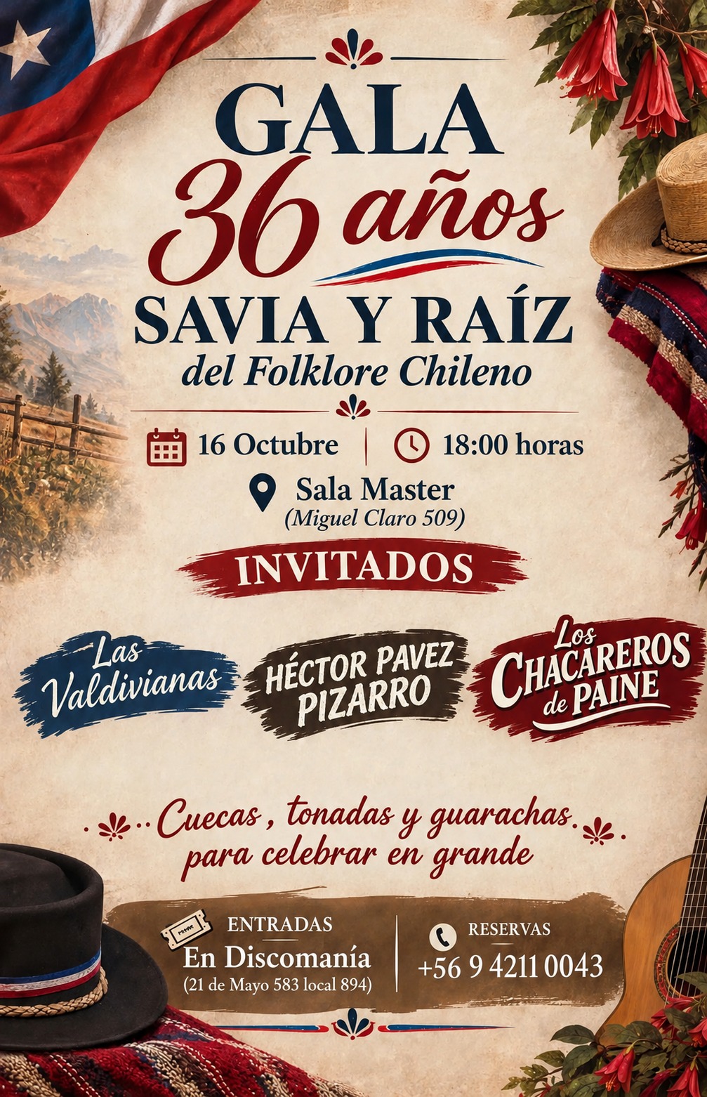 Gala Folclórica: 36 años de Savia y Raíz del Folklore Chileno